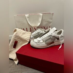 White Valentino sneakers- original Price: $C 1240+tax ($C1401)